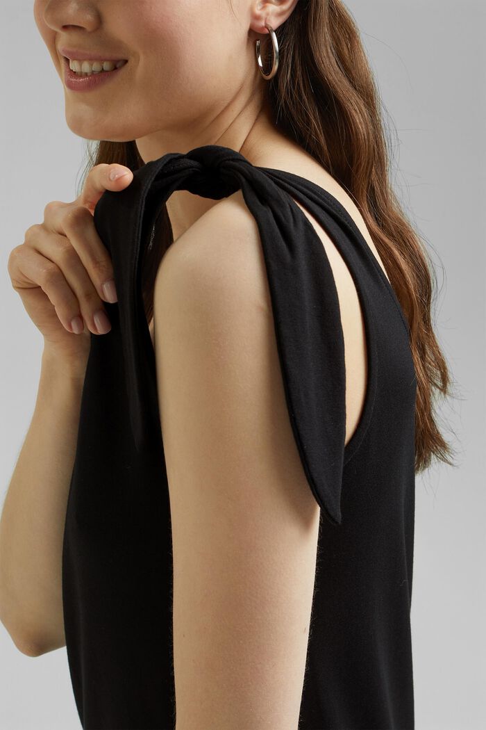 Jerseykleid mit Knoten, LENZING™ ECOVERO™, BLACK, detail image number 3