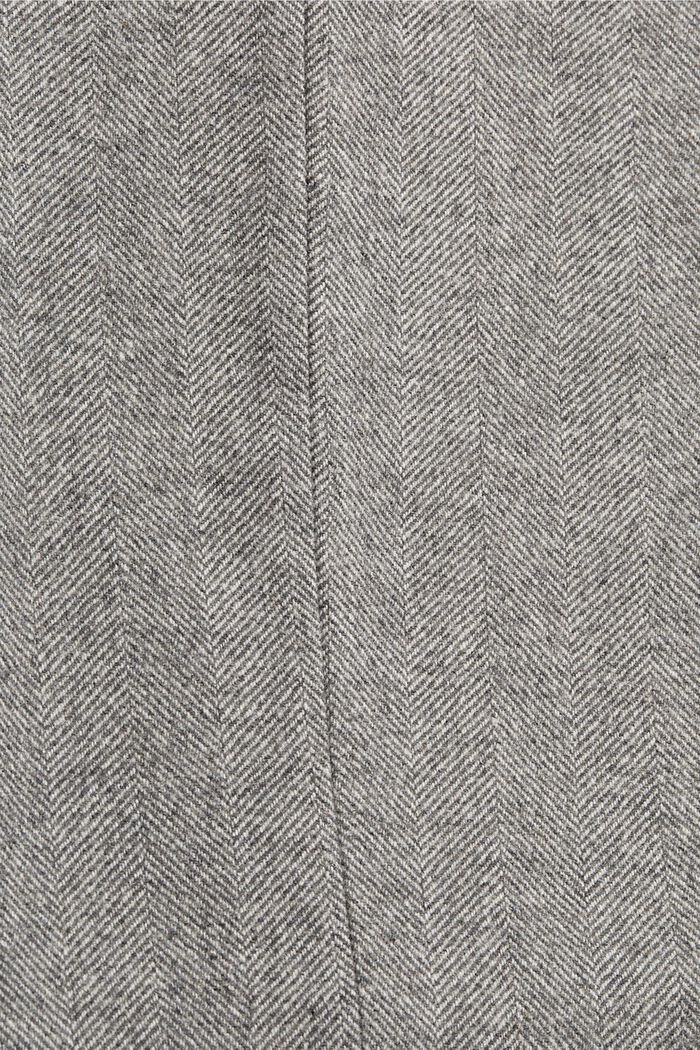 Mit Wolle: Hose mit Fischgrätmuster, ANTHRACITE, detail image number 1
