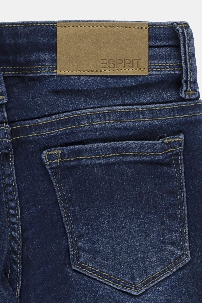 Stretch-Jeans mit Weitenservice und Verstellbund, BLUE DARK WASHED, detail image number 2
