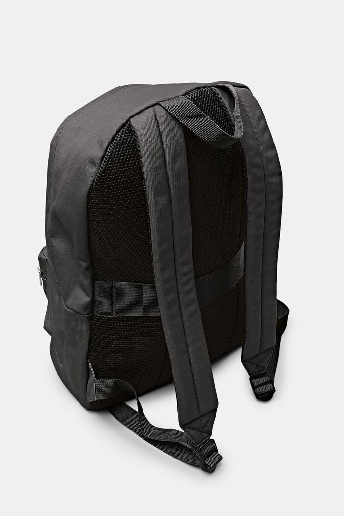 Rucksack aus Webstoff mit Zipperfach, BLACK, detail image number 2