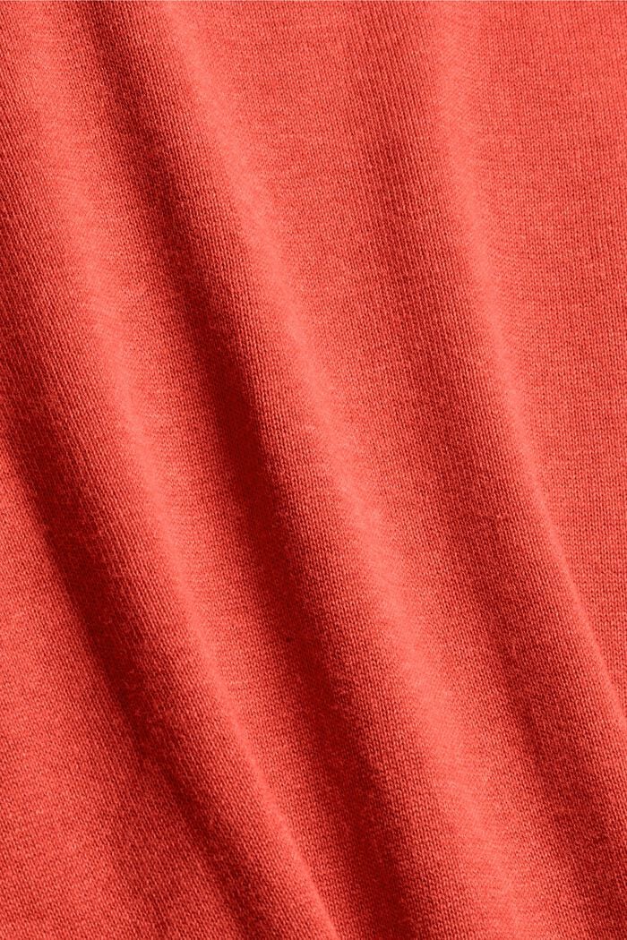 V- Neck Pullover aus 100% Pima Cotton, ORANGE, detail image number 4