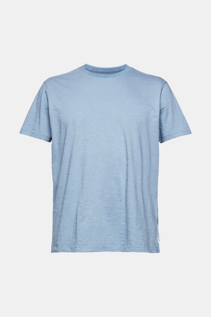 Jersey-T-Shirt mit Streifenmuster, BLUE, overview