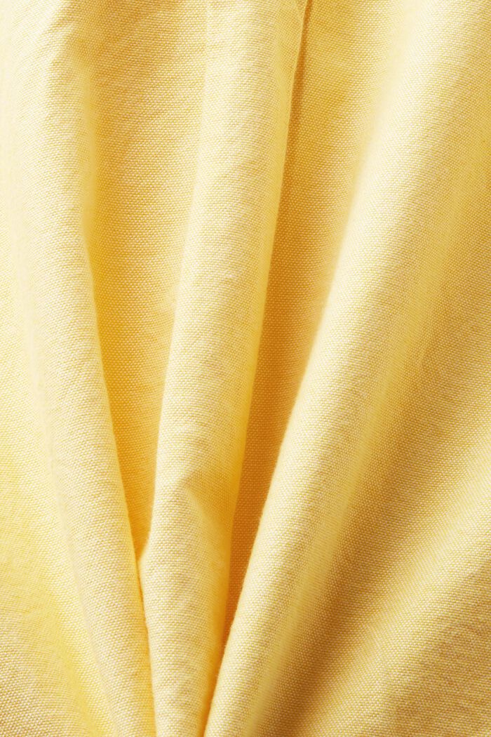 Oxford-Hemd aus Baumwolle, YELLOW, detail image number 6