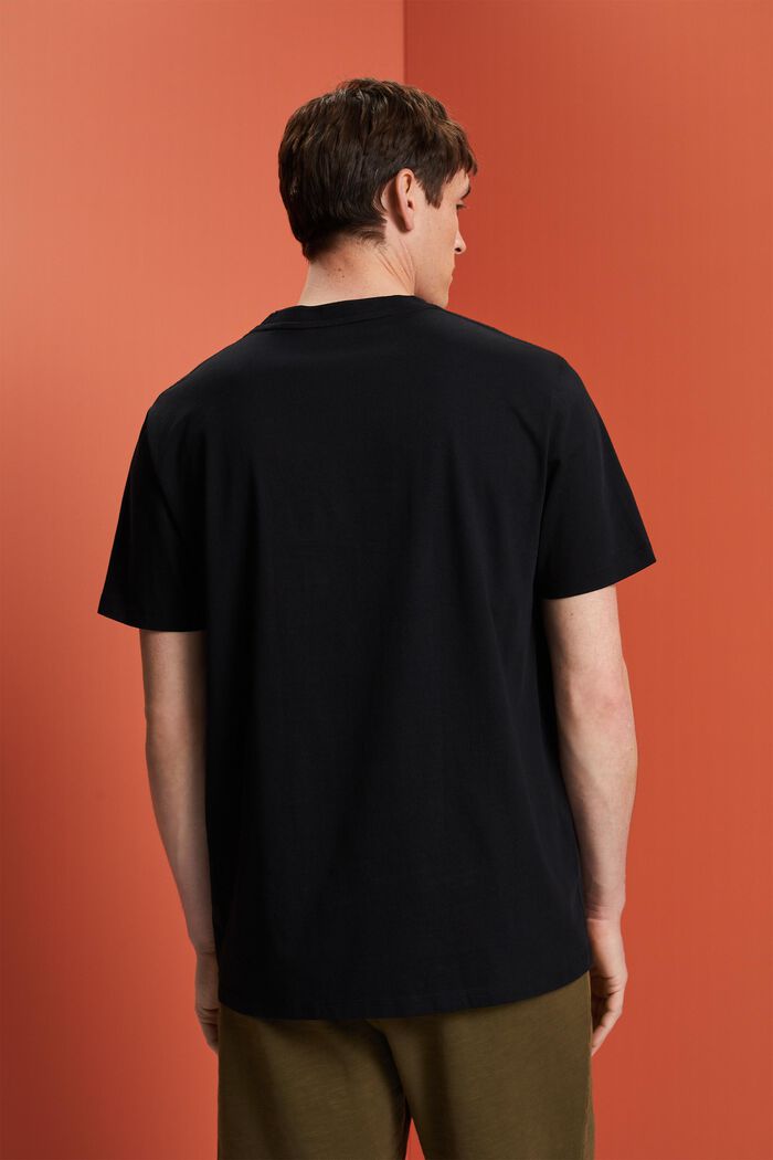 Bedrucktes Jersey-T-Shirt, 100 % Baumwolle, BLACK, detail image number 3