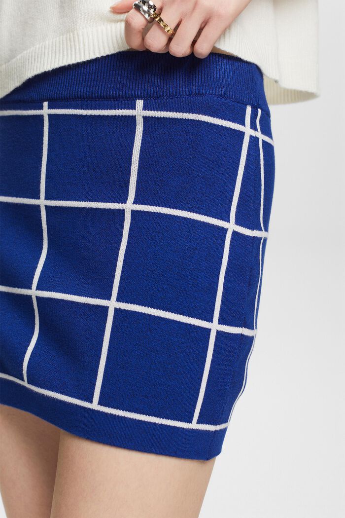 Minirock in Jacquard-Strick, BRIGHT BLUE, detail image number 4