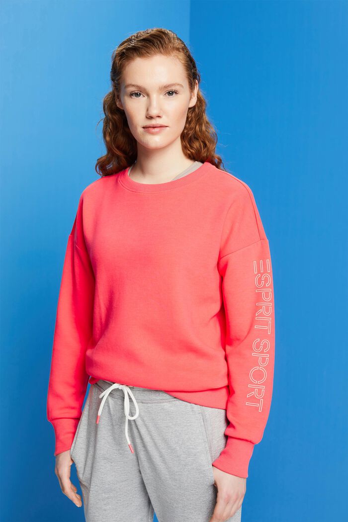 Recycelt: Sportives Sweatshirt, CORAL, detail image number 0