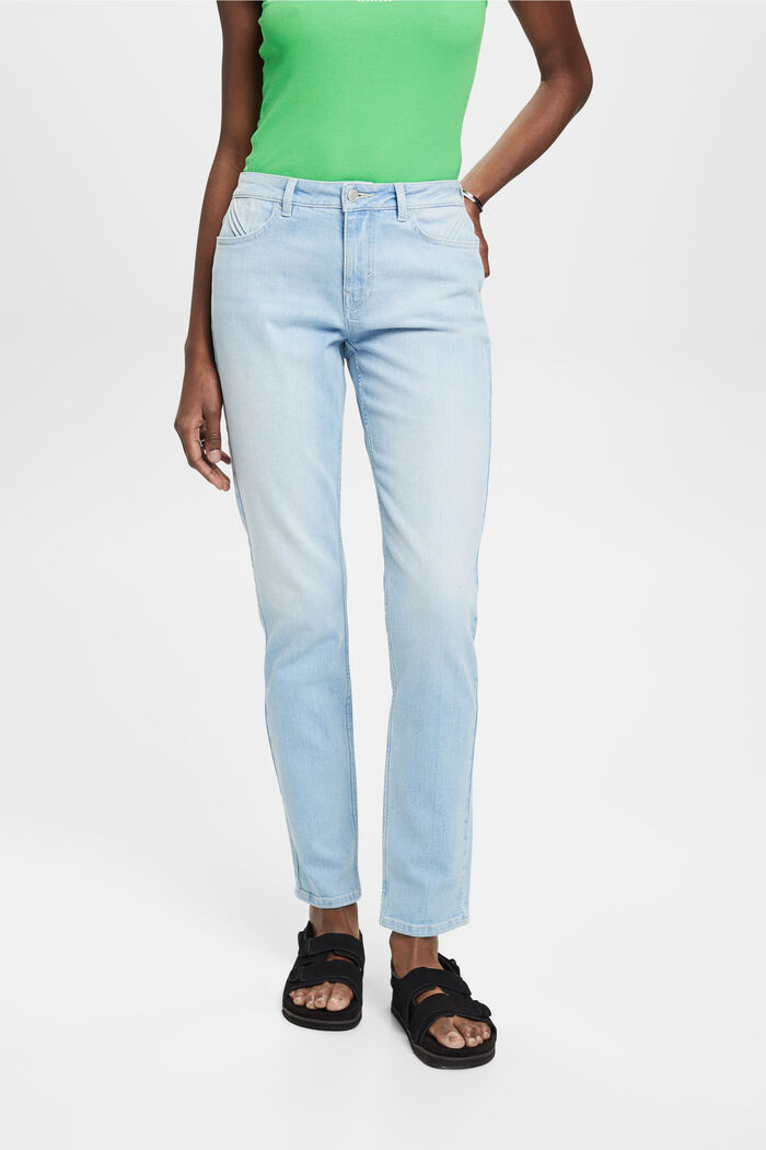Slim-Fit-Jeans mit mittlerer Bundhöhe, BLUE BLEACHED, detail image number 0