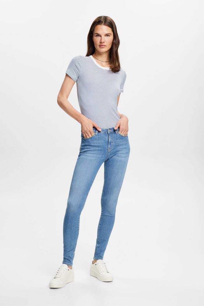 Skinny-Jeans aus nachhaltiger Baumwolle, BLUE LIGHT WASHED, detail image number 4