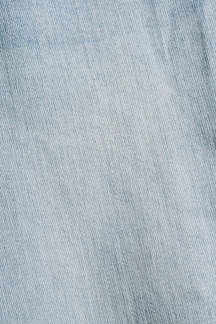 High-Rise-Jeans mit Used-Details, BLUE LIGHT WASHED, detail image number 4