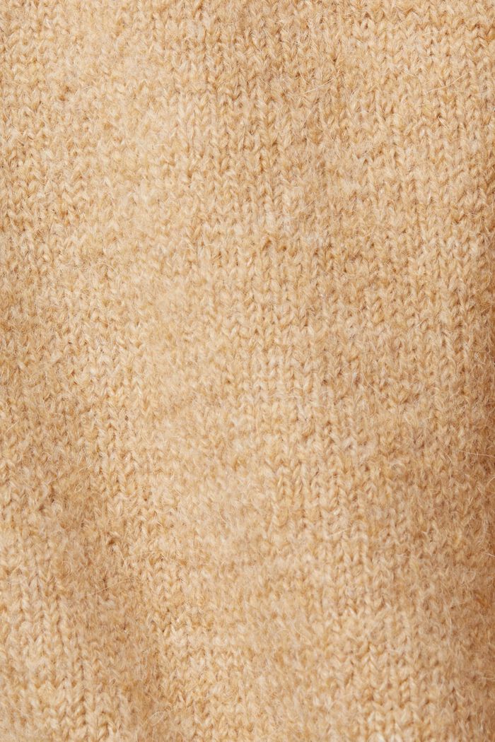 Mit Wolle/Alpaka: Cardigan in Longform, CREAM BEIGE, detail image number 4
