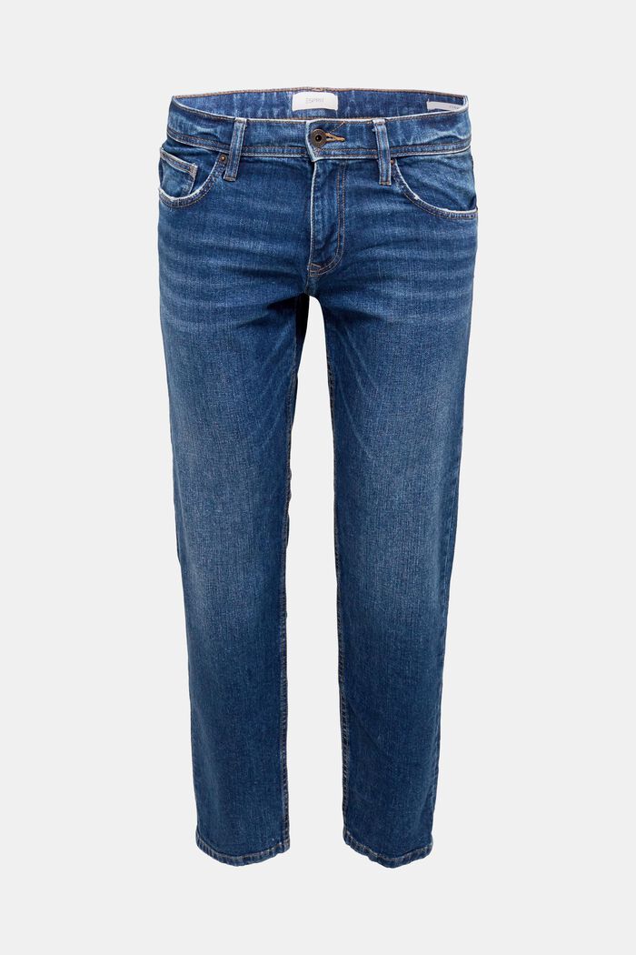 Jeans mit geradem Bein und mittelhohem Bund, BLUE MEDIUM WASHED, detail image number 2