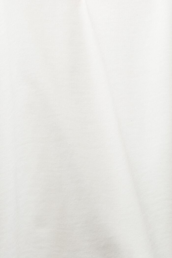 Baumwoll-T-Shirt mit Logostickerei, OFF WHITE, detail image number 5