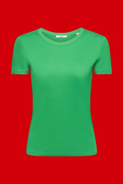 T-Shirt aus Baumwolle, GREEN, overview