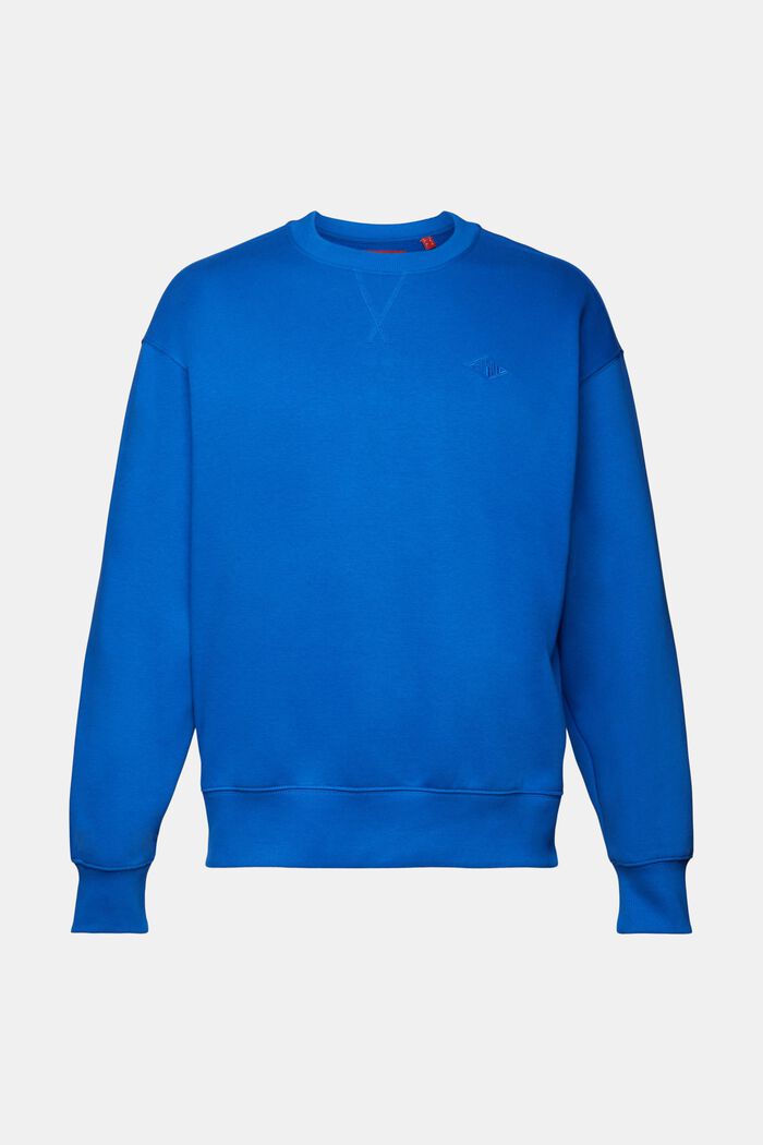 Sweatshirt mit Logostickerei, BRIGHT BLUE, detail image number 6