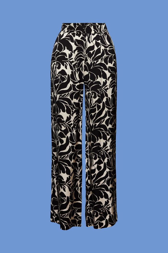 Satinhose mit weitem Bein, LENZING™ ECOVERO™, WHITE/BLACK, detail image number 6