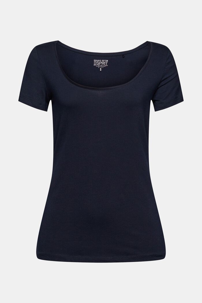 Unifarbenes T-Shirt aus Bio-Baumwolle, NAVY, detail image number 6