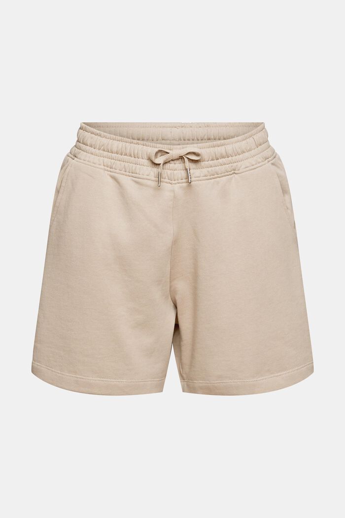 Sweat-Shorts aus Baumwolle, LIGHT TAUPE, detail image number 7