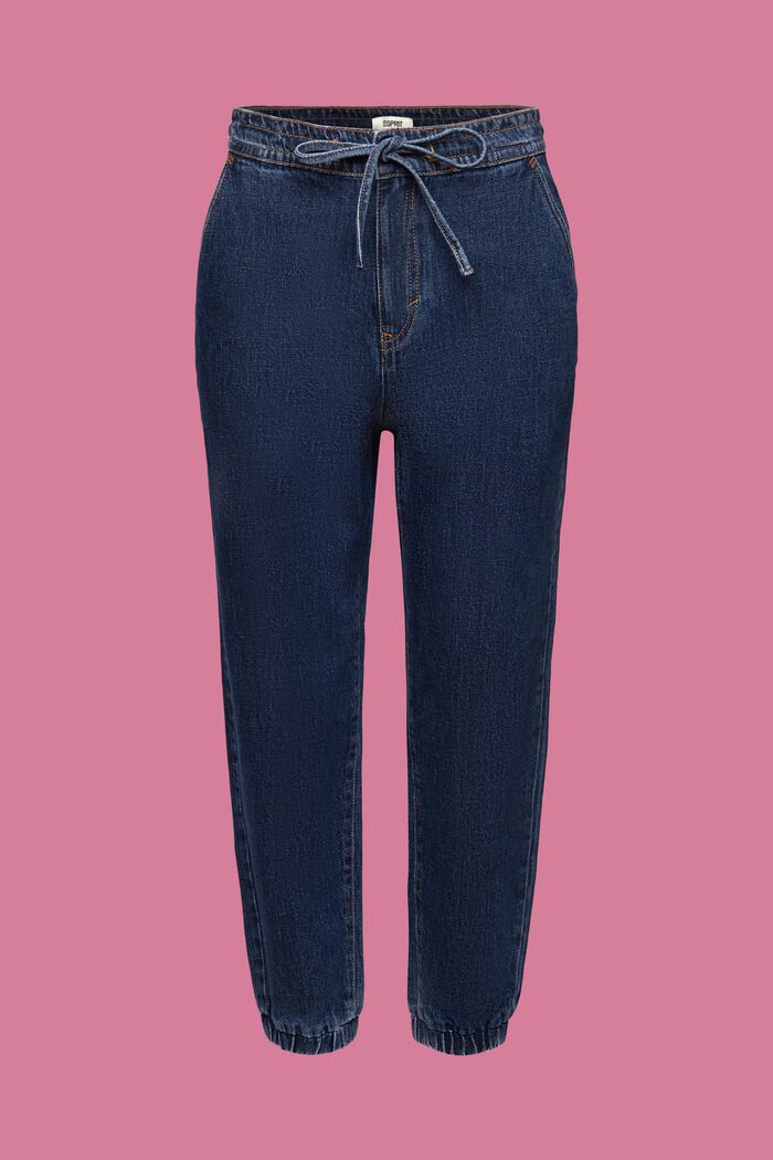 Denim-Jeans im Jogger-Style, BLUE DARK WASHED, detail image number 7