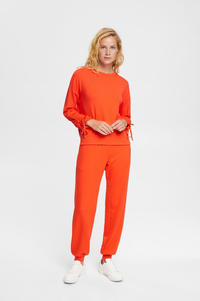 Sweatshirt, LENZING™ ECOVERO™, RED ORANGE, detail image number 0