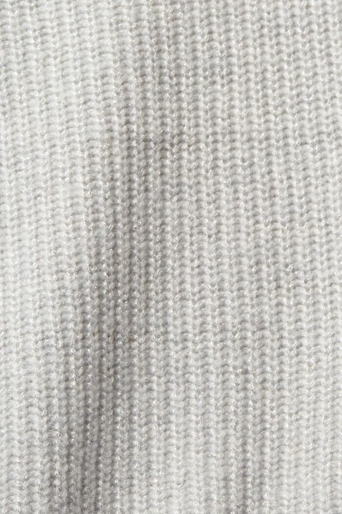 Gerippter Wollmix-Pullover, LIGHT GREY, detail image number 6