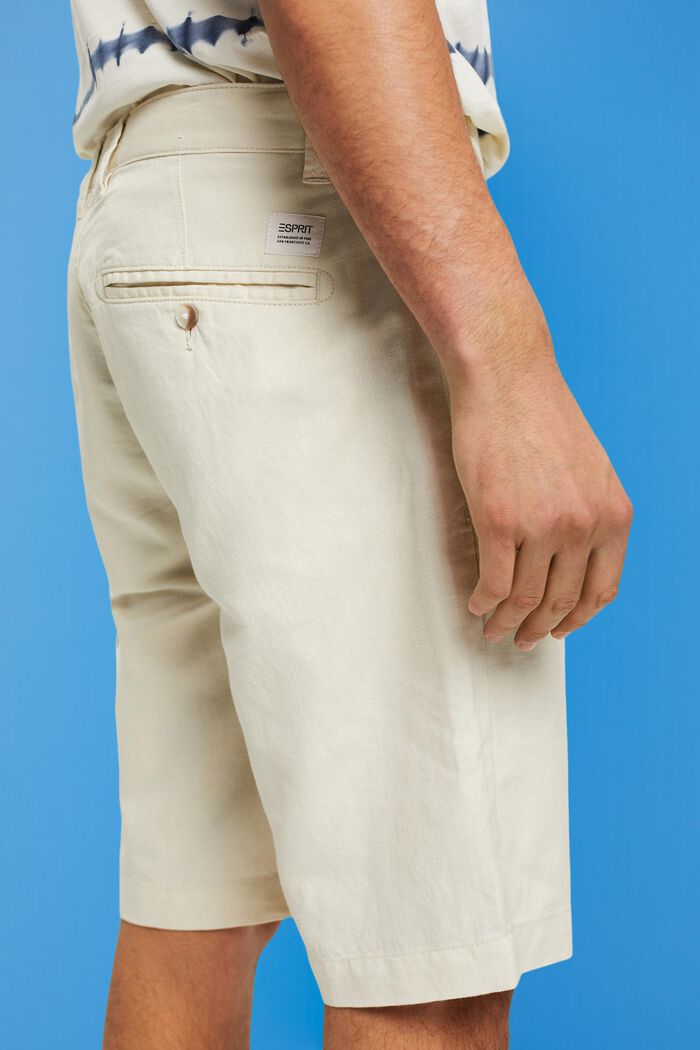 Shorts im Chino-Stil, CREAM BEIGE, detail image number 2