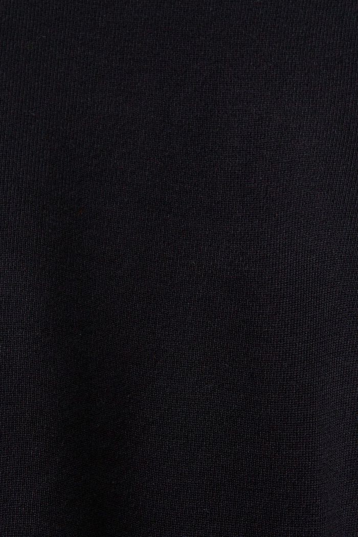 Gestreifter Rundhals-Pullover, BLACK, detail image number 6