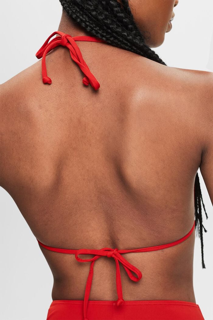 Wattiertes Triangel-Bikinitop, DARK RED, detail image number 1