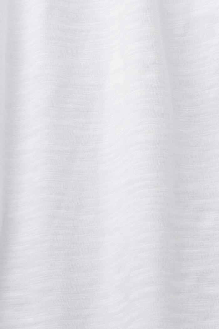 Ausgestelltes T-Shirt, 100 % Baumwolle, WHITE, detail image number 5