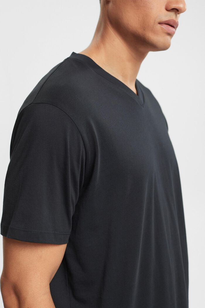 Jersey T-Shirt, 100% Baumwolle, BLACK, detail image number 2