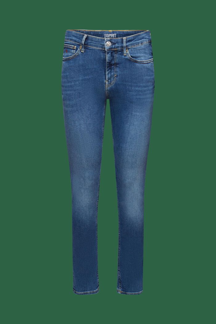 Skinny Jeans mit mittlerer Bundhöhe, BLUE MEDIUM WASHED, detail image number 5
