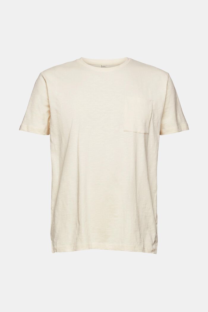 Jersey-T-Shirt mit Brusttasche, CREAM BEIGE, detail image number 0