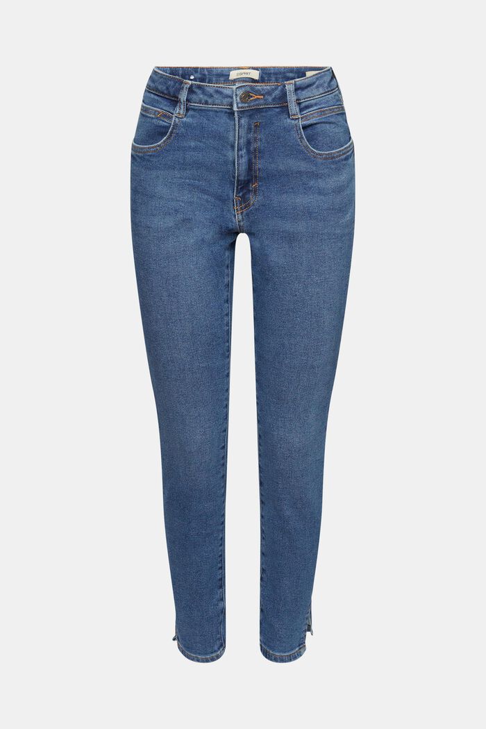 High-Rise-Jeans im Slim Fit, BLUE MEDIUM WASHED, detail image number 7