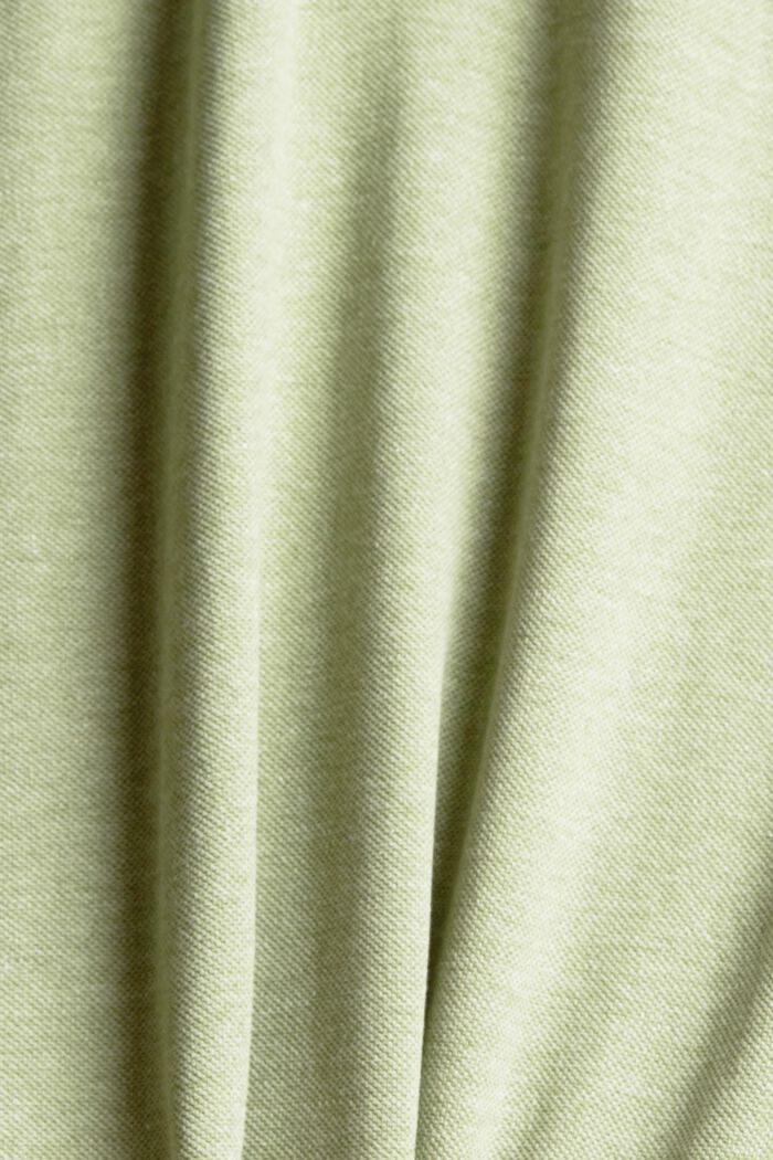 Polo-Shirt aus Bio-Baumwoll-Mix, LEAF GREEN, detail image number 4