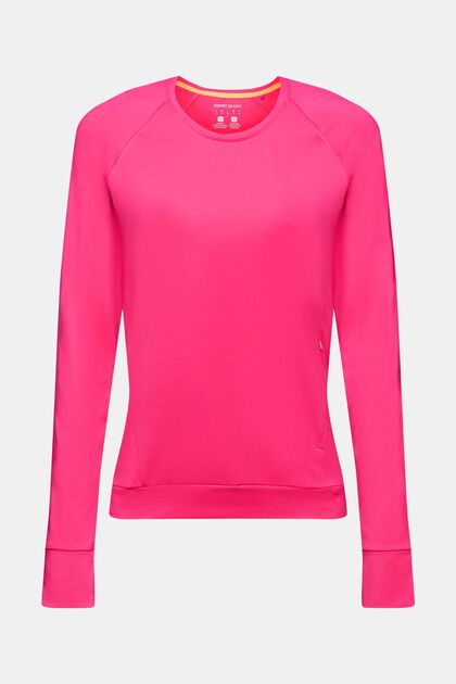 Langärmeliges Sporttop mit E-Dry, PINK FUCHSIA, overview