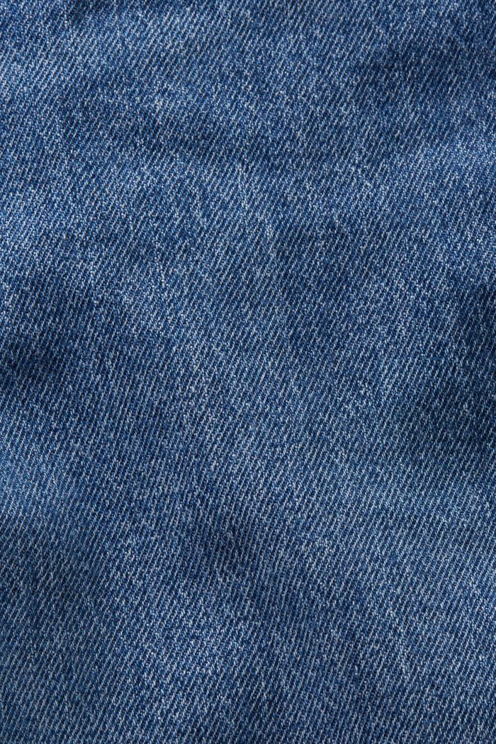 Super-High-Rise-Jeans mit ausgefranstem Saum, BLUE DARK WASHED, detail image number 5