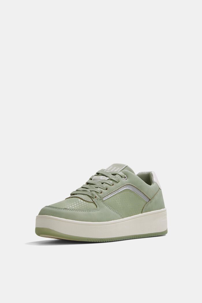 Sneaker mit Plateau Sohle, DUSTY GREEN, detail image number 2