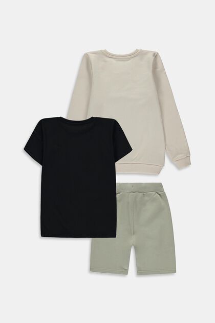 Gemischtes Set: Sweatshirt, T-Shirt und Shorts