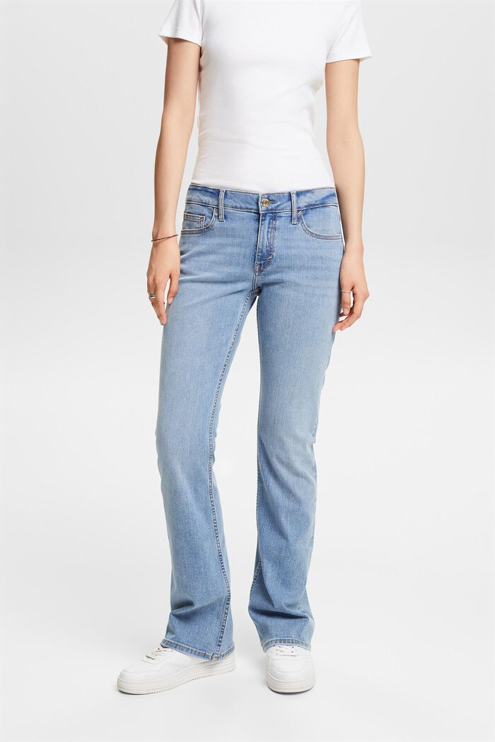 Bootcut Jeans mit mittelhohem Bund, BLUE LIGHT WASHED, detail image number 0