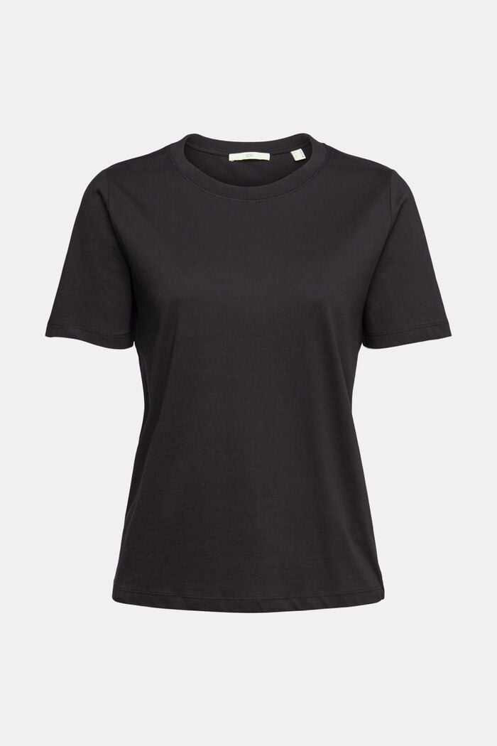 Unifarbenes T-Shirt, BLACK, detail image number 6