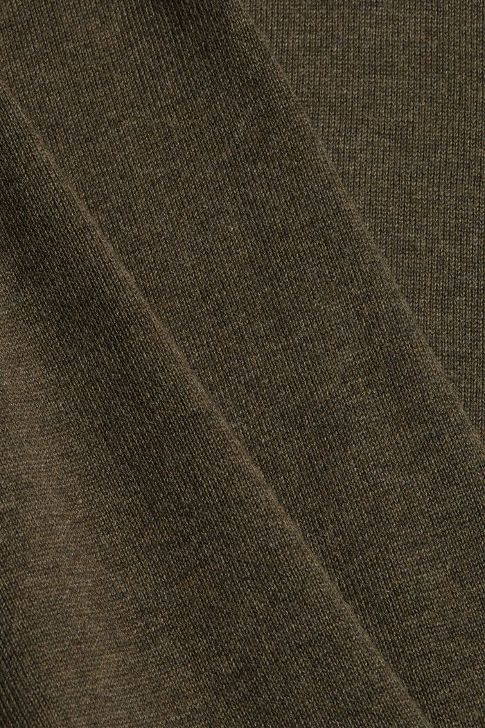 Basic Pullover aus 100% Pima Baumwolle, DARK KHAKI, detail image number 4