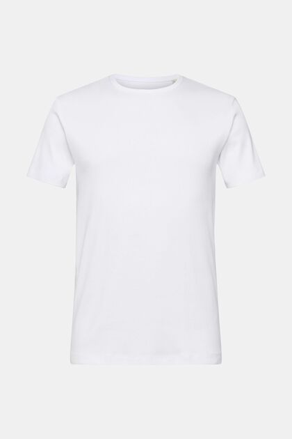 Jersey-T-Shirt in Slim Fit, WHITE, overview