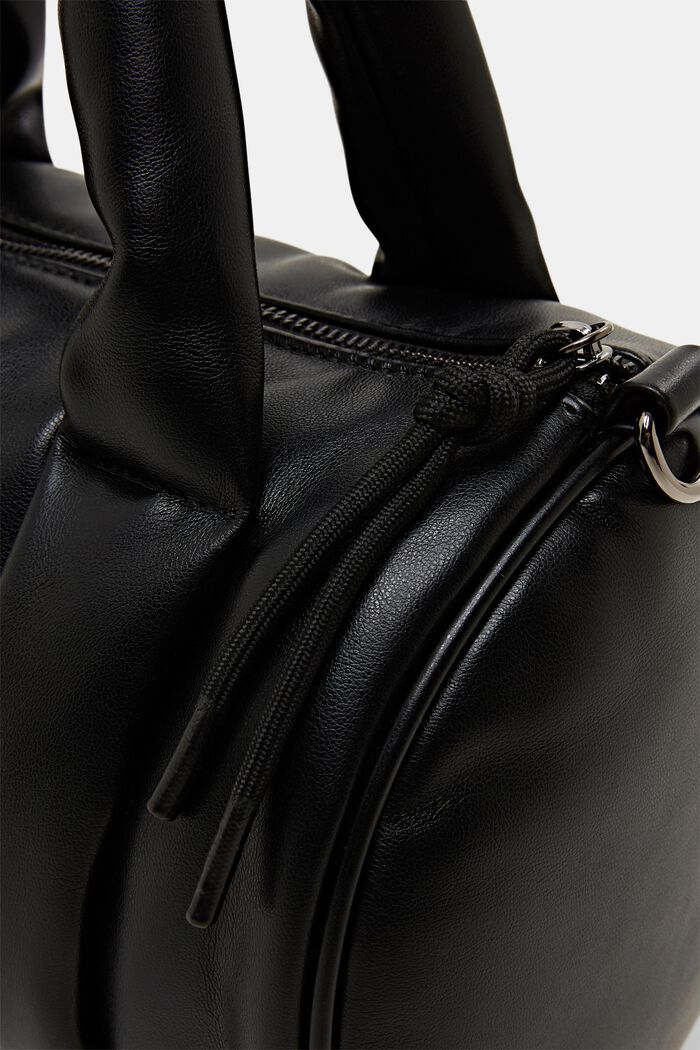 Kleine gepolsterte Tasche in Lederoptik, BLACK, detail image number 1