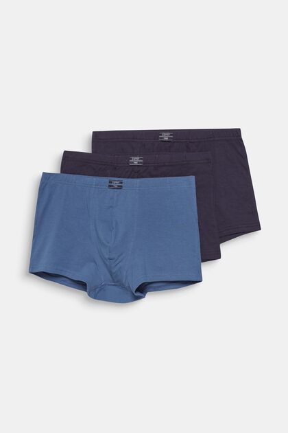 3er-Pack Hipster-Shorts aus Baumwoll-Stretch, NAVY, overview