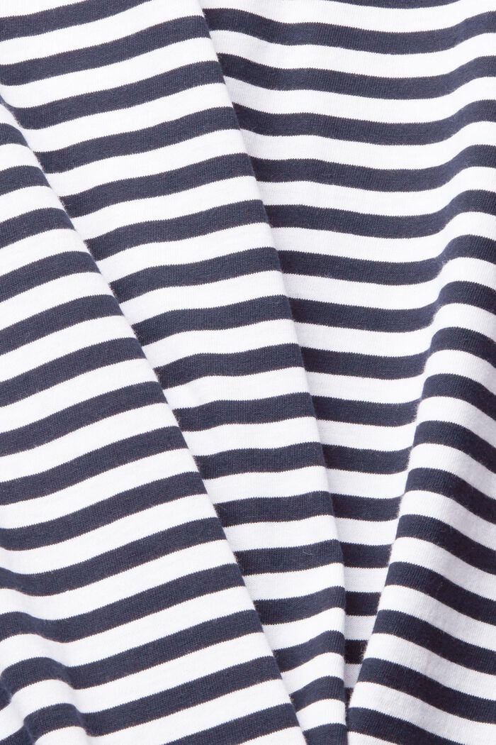 Jersey-T-Shirt mit Streifenmuster, WHITE, detail image number 1