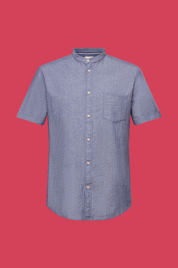 Kurzarm-Hemd aus 100% Baumwolle, DARK BLUE, detail image number 5