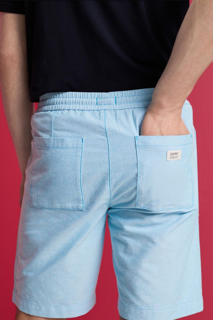 Pull-on-Shorts aus Twill, 100 % Baumwolle, DARK TURQUOISE, detail image number 4