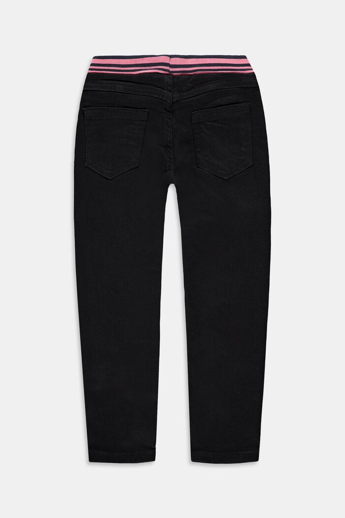 Jeans mit Elastikbund, BLACK MEDIUM WASHED, detail image number 1