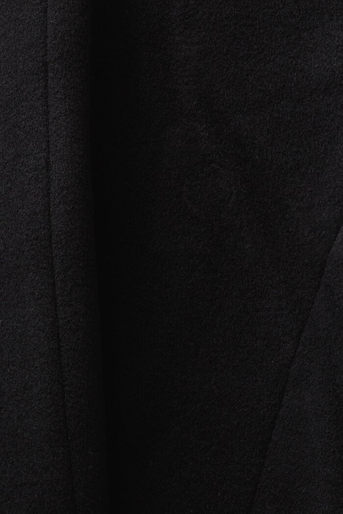 Recycelt: Mantel aus Wollmix mit Kaschmir, BLACK, detail image number 5