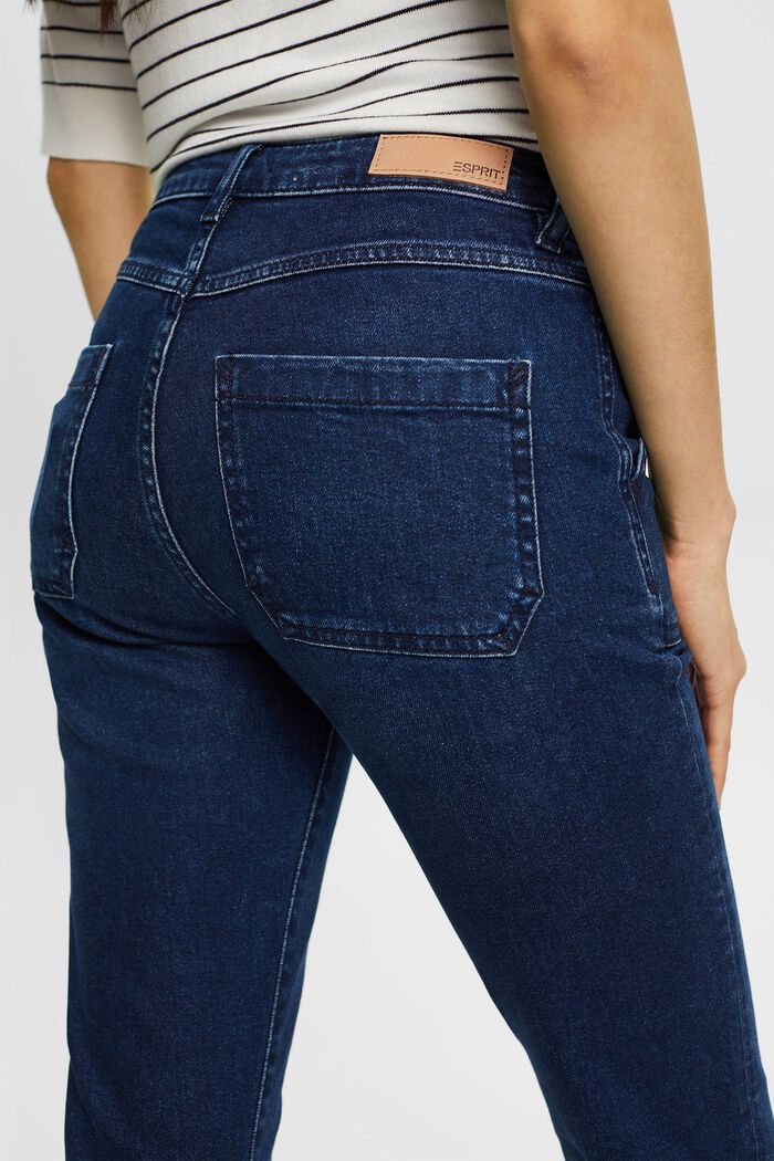 Slim-Fit-Jeans mit mittlerer Bundhöhe, BLUE DARK WASHED, detail image number 4