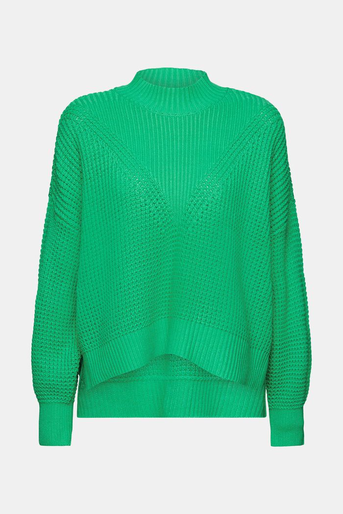 Weiter Pullover mit Stehkragen, LIGHT GREEN, detail image number 6
